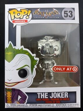 Funko Pop Batman Arkham Asylum The Joker #53 Target Exclusive Chrome